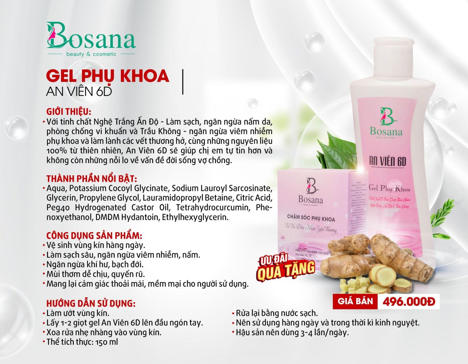 Gell phụ khoa An Viên 6D Bosana