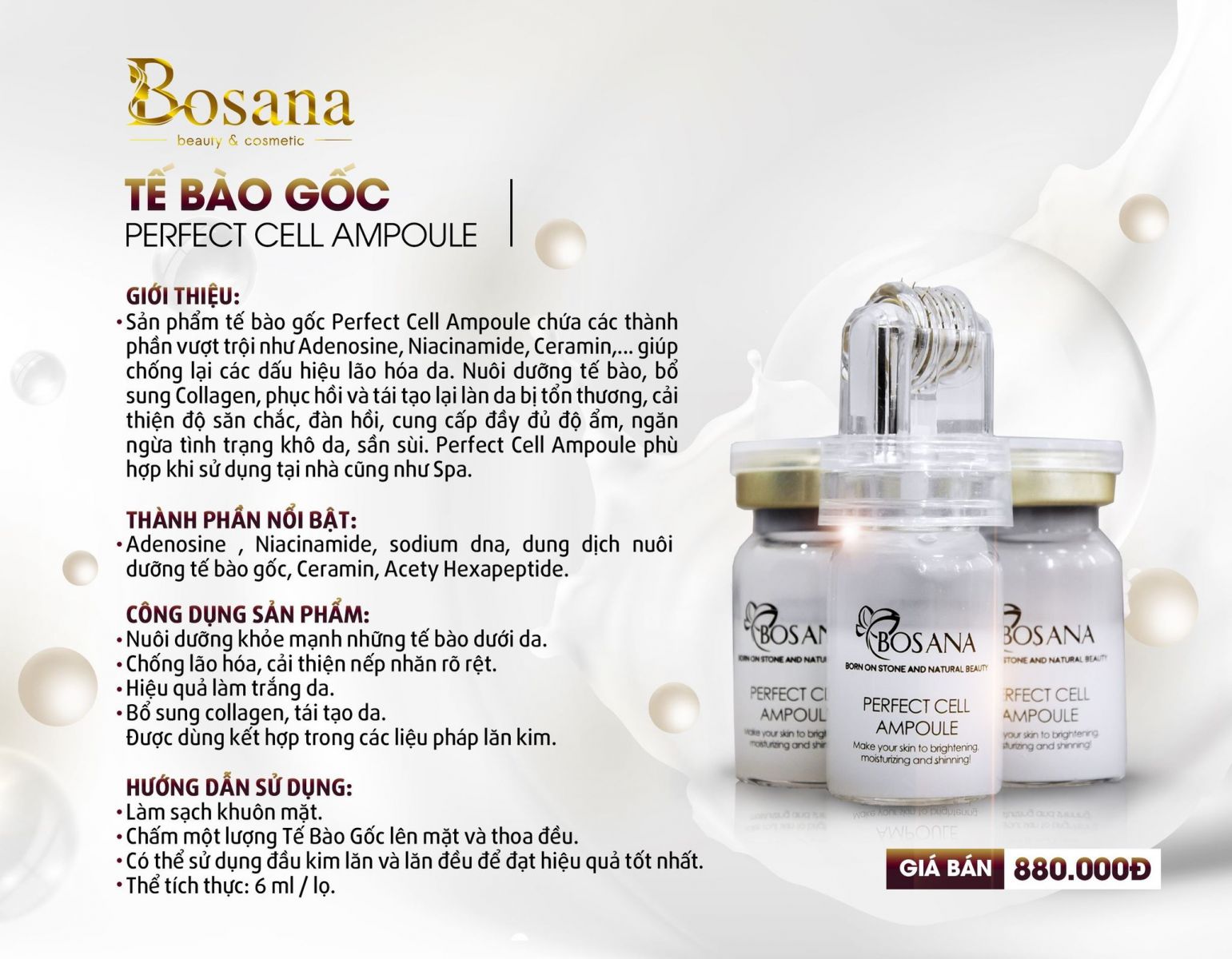 Tế bào gốc Perfect Cell Ampoule Bosana